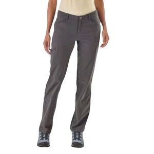 Patagonia Quandary Pants Women’s 12 Gray Nylon Stretch Mid Rise Straight 55415